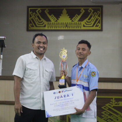 SMKS Swadhipa 2 Natar Raih Juara 1 pada Lomba Basic Network Battle Competition di Politeknik Negeri Lampung