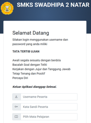 Panduan Instalasi Aplikasi Ujian SMKS Swadhipa 2 Natar