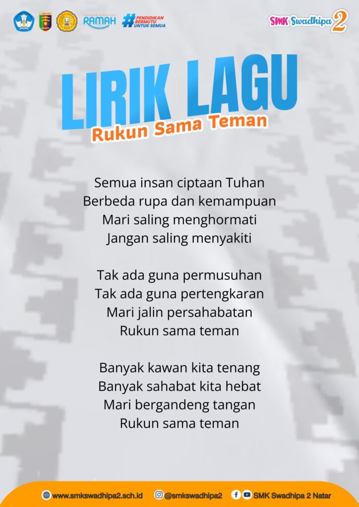 Lirik Lagu Rukun Sama Teman