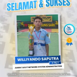 SMKS Swadhipa 2 Natar Raih Juara 1 LKS IT Network System Administration Lampung Selatan 2026